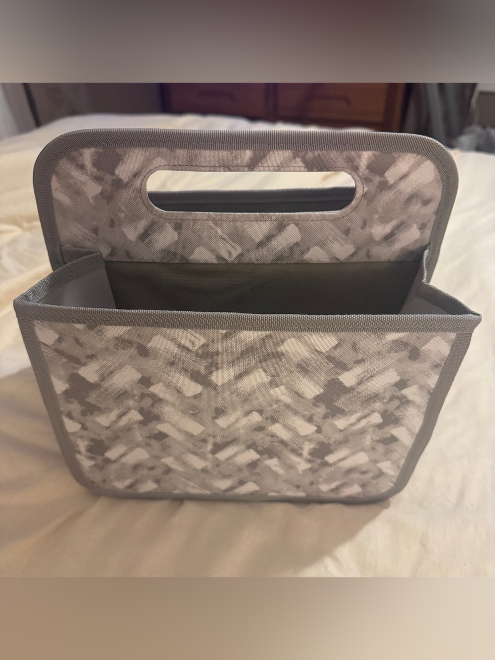 Thirty-One Gifts Double Duty Caddy - Mystic Grey Chevron Print